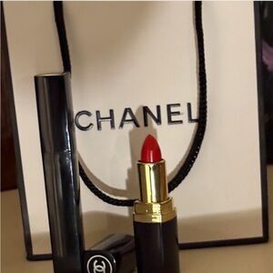 CHANEL Rouge Coco Red lipstick & Black Mascara